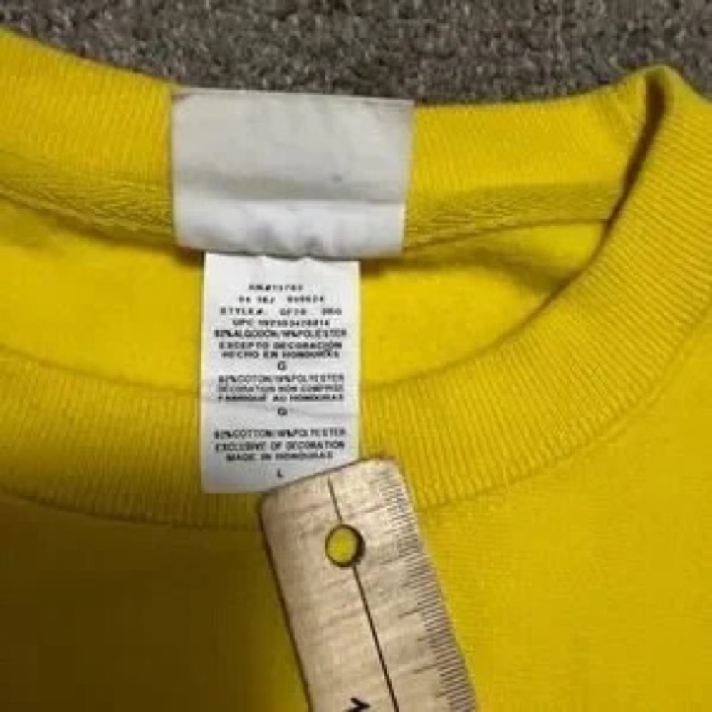 Champion Yellow Crewneck with Red and Green Logo - Picture 5 of 9